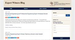 Desktop Screenshot of expertwitnessblog.com