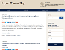 Tablet Screenshot of expertwitnessblog.com